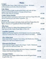 Barstow menu