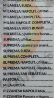 Bug's Bunny Casa De Comidas menu