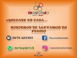 Macondo Resto Carta