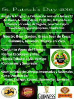 St. Patrick's Day Irish Pub Speisekarte