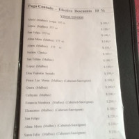 La Buenos Aires menu