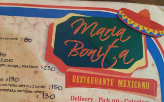 Maria Bonita menu