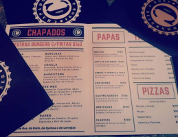 Chapados Food Beer menu