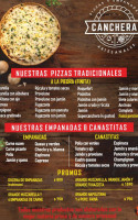 Pizzería Canchera menu
