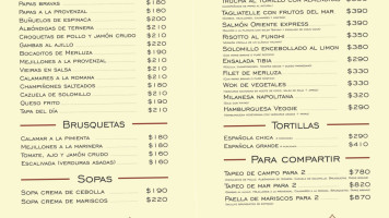 Quiroga De Tapas menu