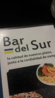 Del Sur menu