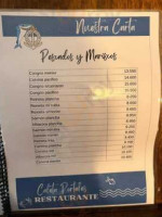 Caleta Portales menu