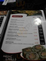 Hashi And Rolls menu