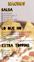 Tex Mex Burritos menu