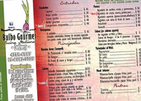 Bulbo Gourmet menu