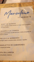 Cantina Marcelino menu