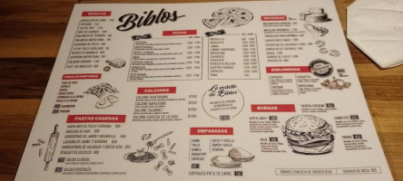 Biblos Olivos menu