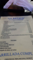 La Estaca menu