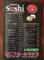 Fidemar Sushi menu