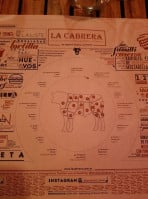 La Cabrera Steakhouse/parilla menu