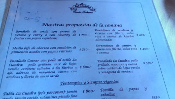 La Cuadra menu