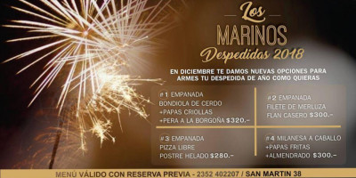 Los Marinos Restobar menu