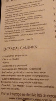 Las Moras En Miramar menu