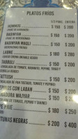 La Zete Comida Árabe menu