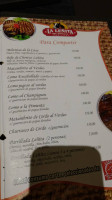 La Leñita menu