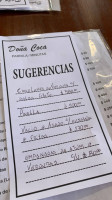 Doña Coca menu