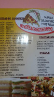 Doña Dominga Fábrica De Sándwich Y Pizzas menu