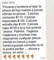 Pizzería Y Lomitería El Tata food