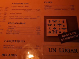 Un Lugar menu