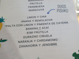 Pishko Qenti menu