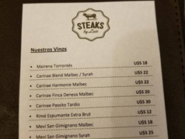 Steaks By Luis menu