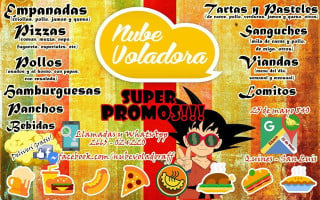 Nube Voladora Fast Food menu