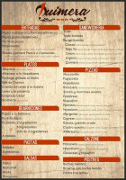 Quimera menu