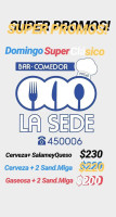 Comedor La Sede menu