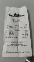 Kulini's Burger menu