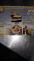 Sol Del Añelo menu