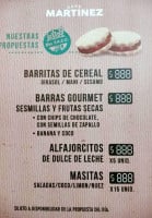 Café Martínez menu