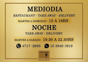 La Rosa Negra menu