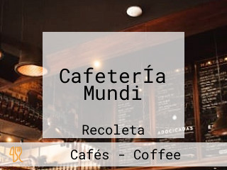 CafeterÍa Mundi