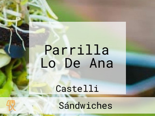 Parrilla Lo De Ana